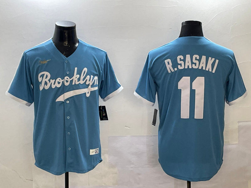 Men Los Angeles Dodgers #11 R Sasaki blue 2025 MLB nike jersey style 27->los angeles dodgers->MLB Jersey